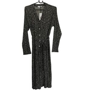 MICHAEL STARS Isa Cardigan LUXE JASPER BLACK MARL NWT‎ 1X